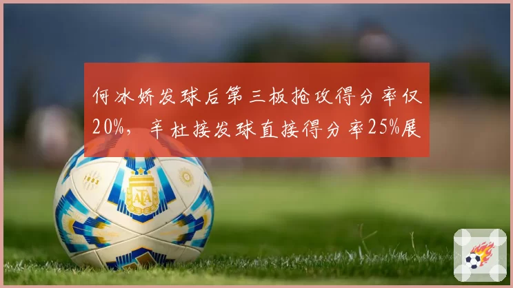 何冰娇发球后第三板抢攻得分率仅20%,辛杜接发球直接得分率25%展现战术克制